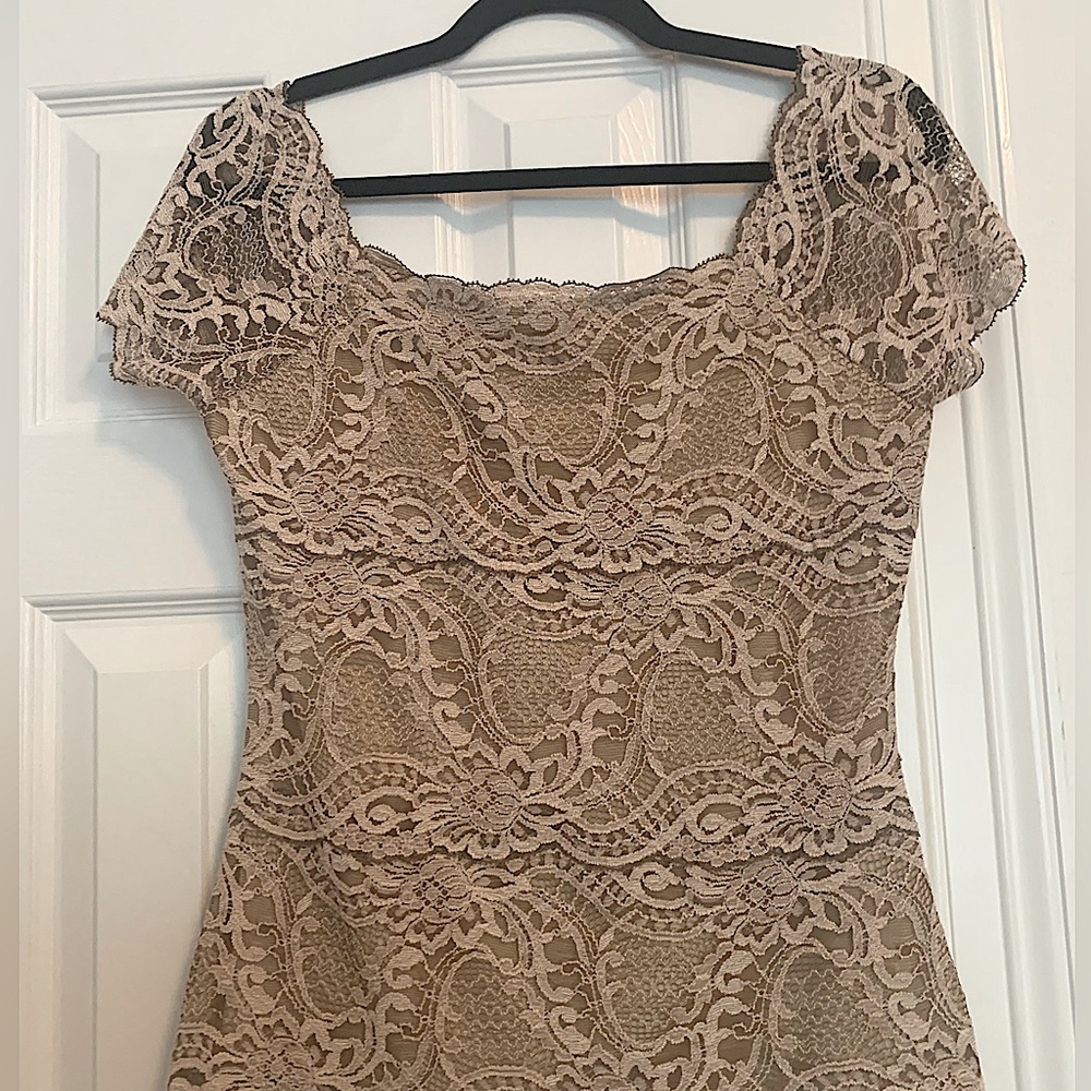 Champagne Lace Layered Top
